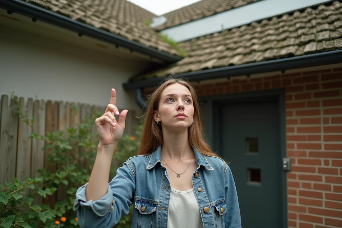 Jeune femme montrant des traces d